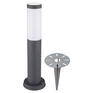 LED Sockelleuchte, Edelstahl anthrazit, Höhe 45 cm 