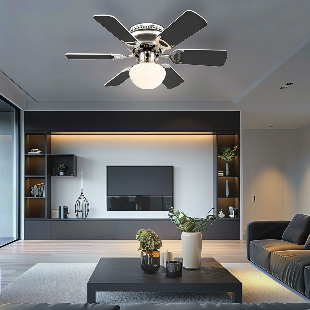 Waziaqoc 10er Set Deckenventilator-Ketten – Schwarze Verlängerung Mit Holzdekor