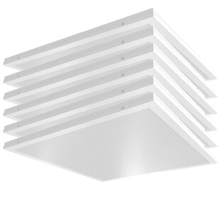 6er LED Einbau Panel, 36 Watt, 4320 Lumen, kaltweiß, 59,5x59,5 cm 
