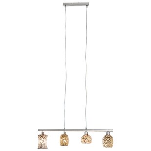 Hängeleuchte, Glas, Mosaik-Design, L 75 cm 