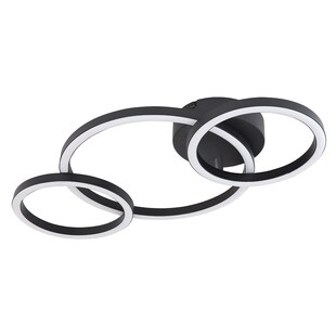 LED Deckenleuchte, Ring Design, schwarz, L 55 cm 