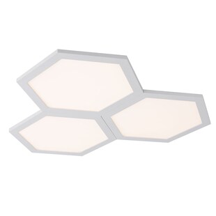 LED Deckenleuchte, opal, 3 flammig, modern, L 52cm 