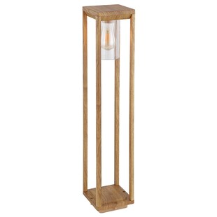 Außenleuchte, Stehlampe, ALU, Holzoptik, H 80 cm 