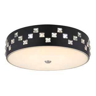 LED Deckenleuchte, Kristalle, CCT, Fernbedienung, CCT, D 45 cm 