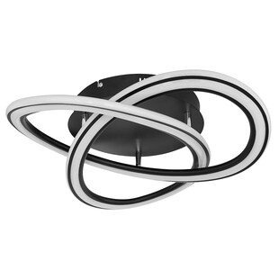 LED Deckenleuchte, schwarz matt, dimmbar 52 cm 