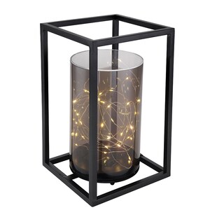 LED Solarleuchte, Gartendeko, schwarz, Lichterkette, H 28 cm 