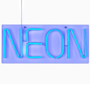 LED Wandleuchte, Silikon, Neon, blau, USB, L 45 cm 