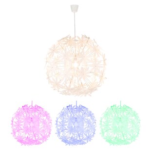 RGB LED Hängeleuchte mit Blüten zum zusammenstecken 
