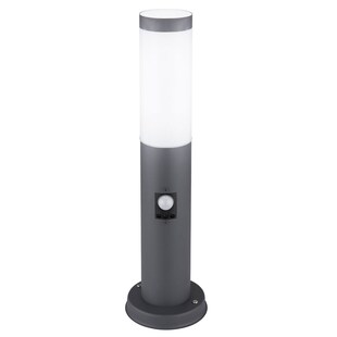 LED Sockelleuchte, Edelstahl, anthrazit, Sensor, H 45 cm 