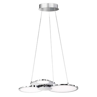 LED Pendelleuchte, ALU, Ringe, Dimmbar, L 58 cm 