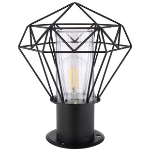 Sockelleuchte, Gitterschirm schwarz, H 31,5 cm 