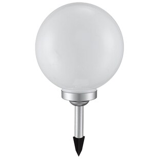 LED Solarleuchte, Kugel weiß, DM 25 cm, H 65 cm 
