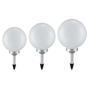 3er Set Solarkugeln, Erdspieß D 15, 20, 25 cm 