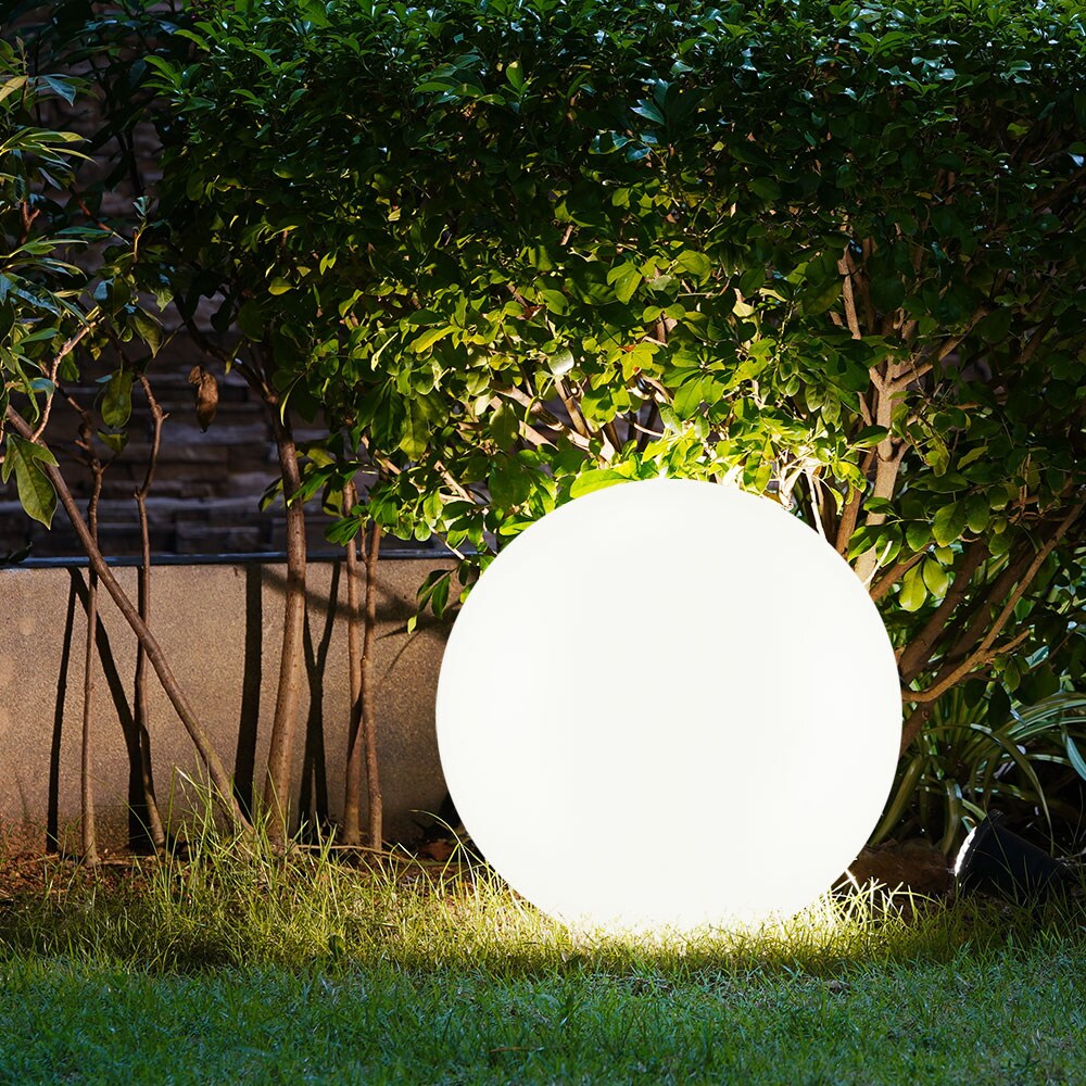 Solar-Kugelleuchte OLA Mit Erdspieß, 15+15+20 Cm – Garten-Dekoleuchte Mit Neutralem Licht