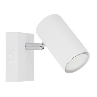 Wandlampe, Strahler, verchromt, weiß, beweglich, H 10cm 