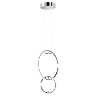 LED Hängeleuchte, 2 flammig, Ringe, neutralweiß, H 230cm 