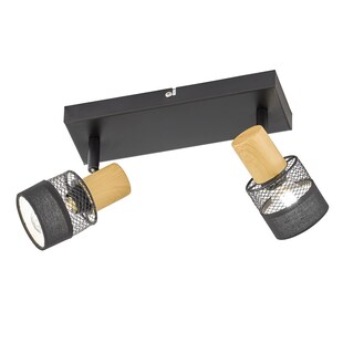 Deckenleuchte, Eisen Stahl, 2-Flammig, L 38,5 cm 