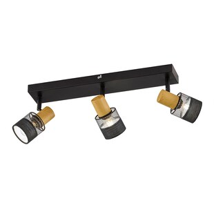 Deckenleuchte, Eisen Stahl, 3-Flammig, L 45 cm 