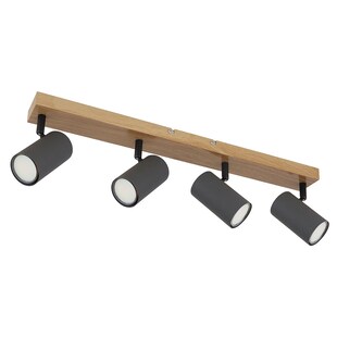 Deckenstrahler, Metall, Graphit Dunkel, 4 Flammig 