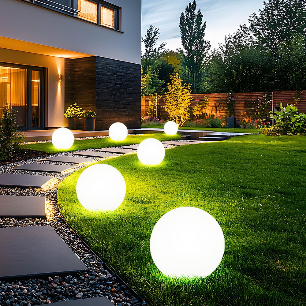 VidaXL Set Mit 6 LED Solarleuchten – Quadratische Garten- & Dachrinnen-Beleuchtung, Weiß