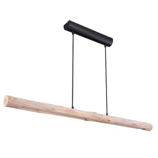 LED Hängeleuchte, Holz, dimmbar, L 120 cm 