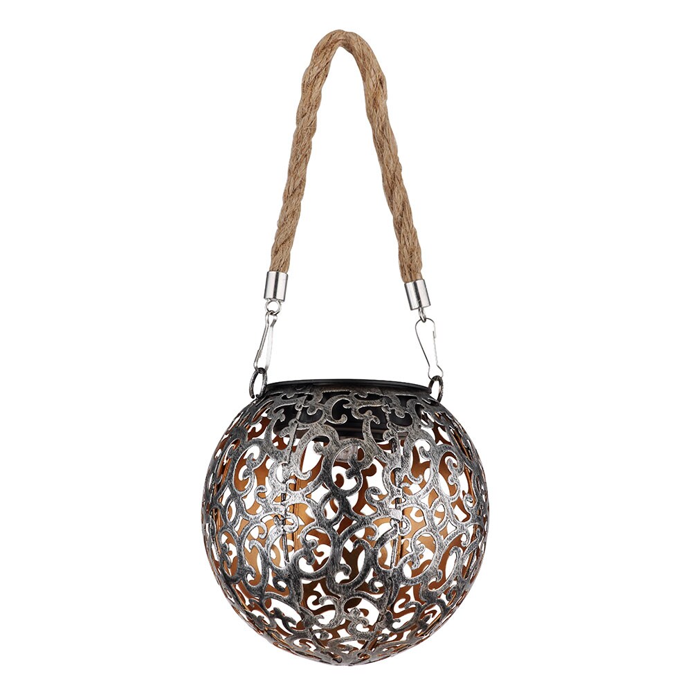 LED Solarleuchte, Metall, Kupfer, H&auml;ngeleuchte, H 26 cm 