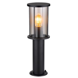 Stehleuchte Gartenlampe, Edelstahl, schwarz, IP54, H 45 cm 