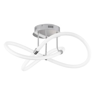 LED Deckenlampe, Chrom, weiß, dimmbar, L 57,5 cm 