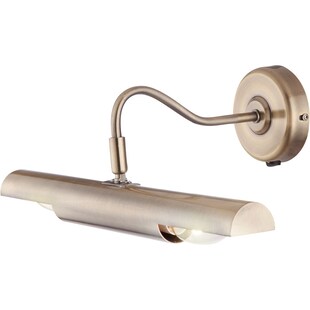 Wandlampe, Metall, Messing, verstellbar, L 36 cm 