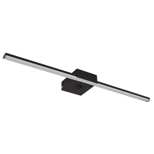 LED Wandlampe, Metall, schwarz, Kippschalter, B 61,5 cm 