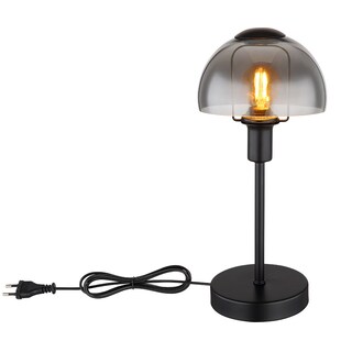 Tischleuchte, Touch, Rauchoptik, schwarz, H 32cm 