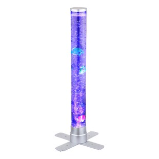RGB LED Wassersäule, Farbwechsler, klar, Fische, H 61cm 