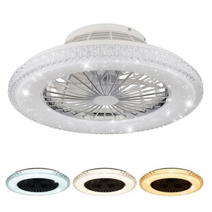LED Deckenventilator, dimmbar, Fernbedienung, CCT, D 50 cm 