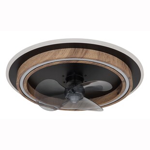 LED Deckenventilator, Holzoptik, Fernbedienung, CCT, D 50 cm 