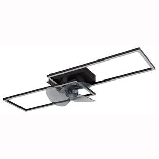 LED Deckenventilator, dimmbar, Fernbedienung, CCT, L 90 cm 