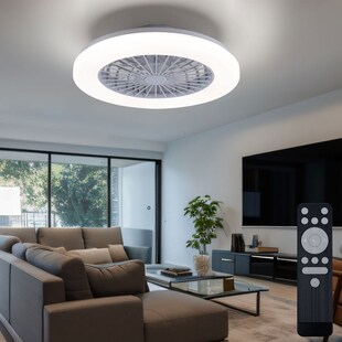 LED Deckenventilator. CCT, Fernbedienung, Timer, 48,5 cm 