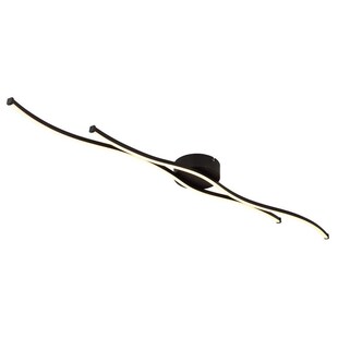 LED Deckenleuchte, Metall, Schwarz, L 110,4 cm 