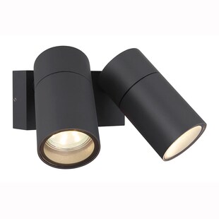 Außenwandleuchte, 2 flammig, Alu, beweglich, H 11,8 cm 