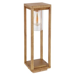 Sockelleuchte, Aluminium Holzoptik, H 50 cm 