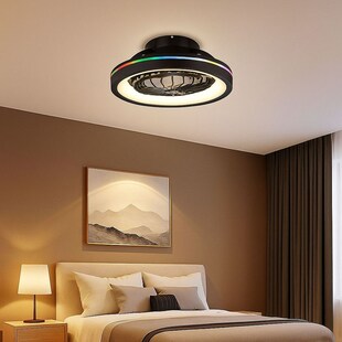 RGB LED Deckenventilator, Fernbedienung, dimmbar, D 48 cm 