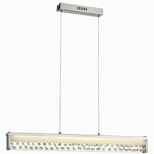 LED Hängeleuchte, Kristalle, Glas, Höhenverstellbar, L 78 cm 