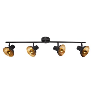 LED Deckenlampe, Spots beweglich, Metall, schwarz, gold 