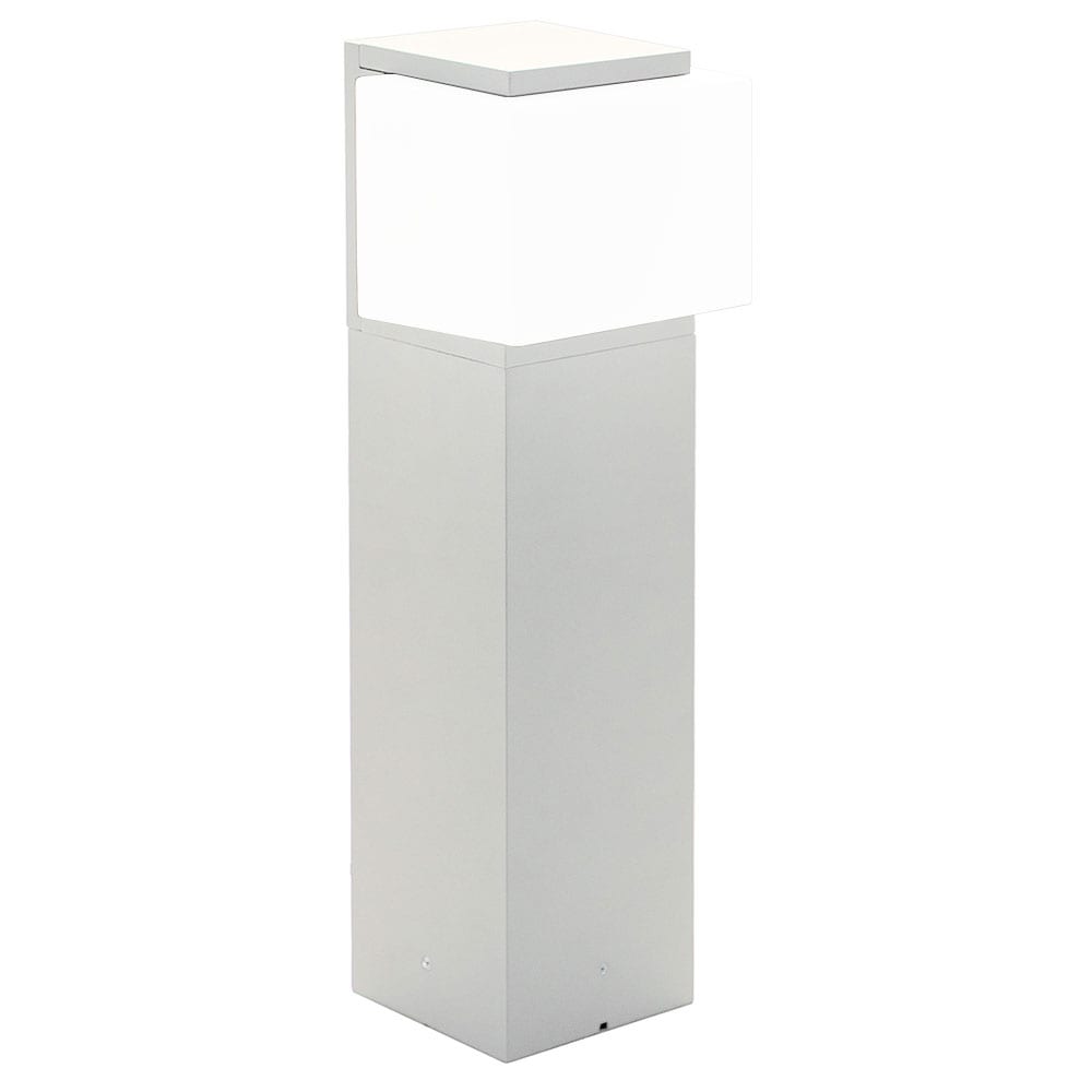 Au&szlig;en-Stehleuchte, Alu, Glas wei&szlig;, H 40 cm 