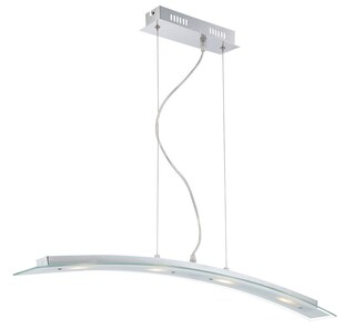 20W LED Hängeleuchte, Glasplatte gebogen, satiniert 