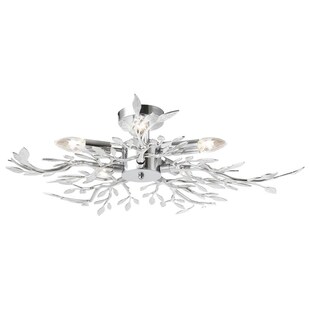 Elegante LED Deckenlampe mit verchromten Acrylblättern 