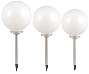 3er Set LED Solarleuchten für den Außenbereich 