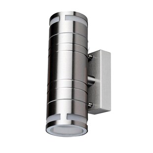Wandlampe, Up & Down, Edelstahl, H 17,8 cm 