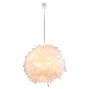 RGB LED Pendelleuchte mit Feder-Lampenschirm und Dimmer 