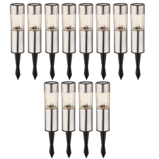12 LED Edelstahl Solarlampen für den Außenbereich 