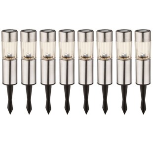 8x LED Edelstahl Solarlampen für den Außenbereich 